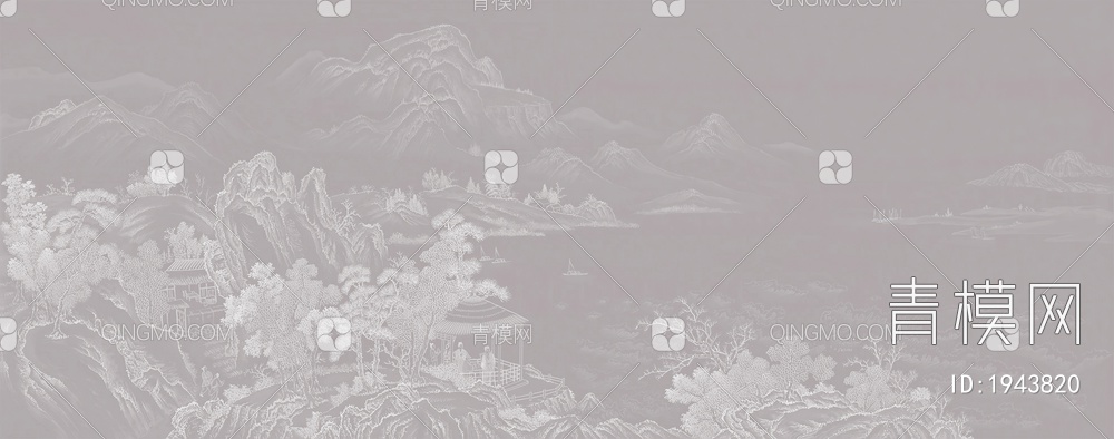 新中式壁画贴图5贴图下载【ID:1943820】