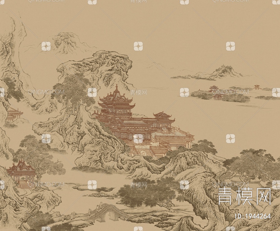 中式壁纸贴图下载【ID:1944264】