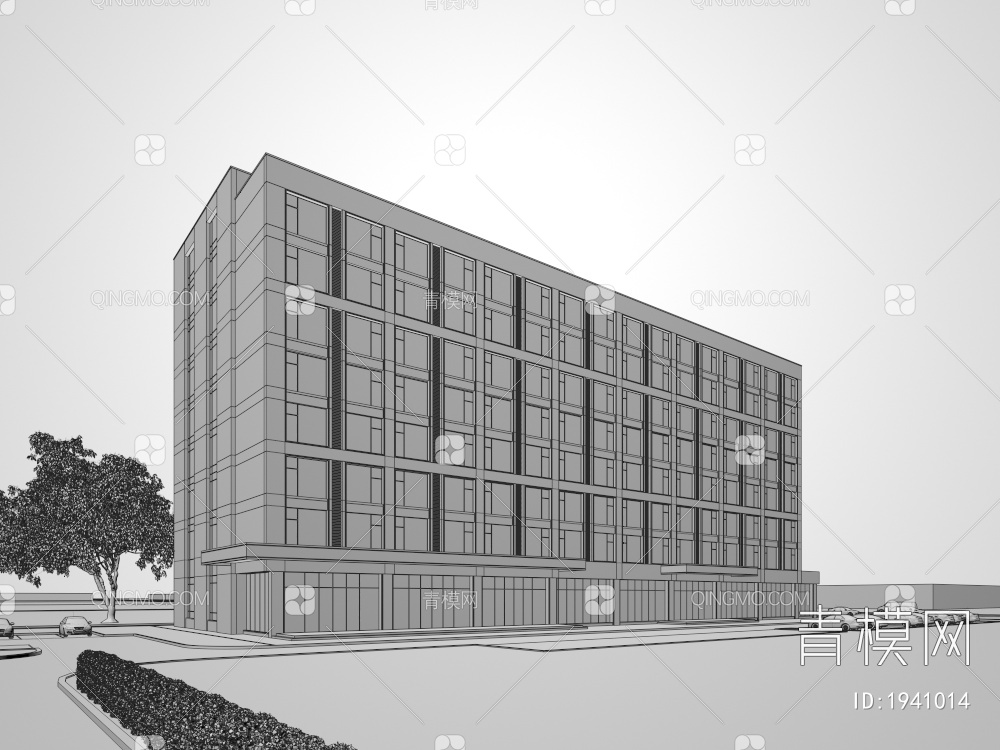 街景办公楼、公寓楼3D模型下载【ID:1941014】