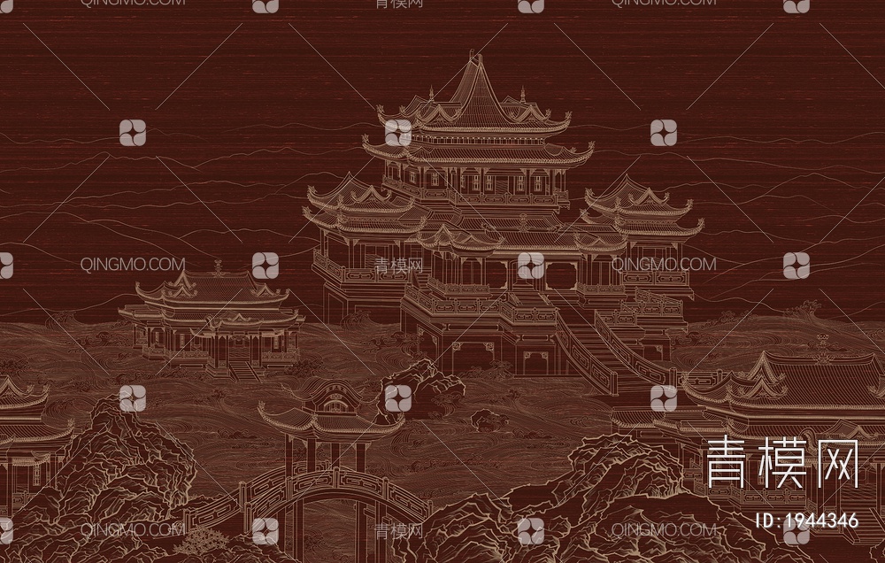 中式壁纸贴图下载【ID:1944346】