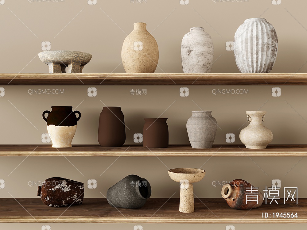 陶瓷，器皿3D模型下载【ID:1945564】