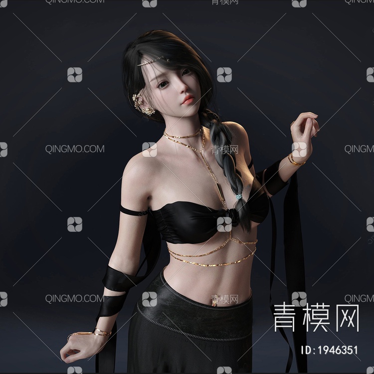 性感美女3D模型下载【ID:1946351】