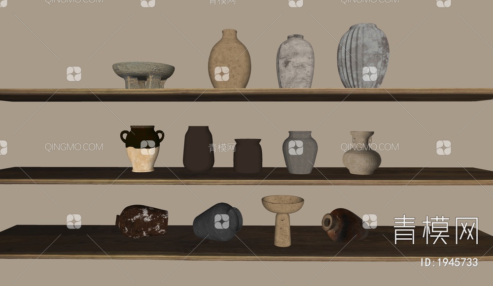 陶瓷，器皿，摆件SU模型下载【ID:1945733】