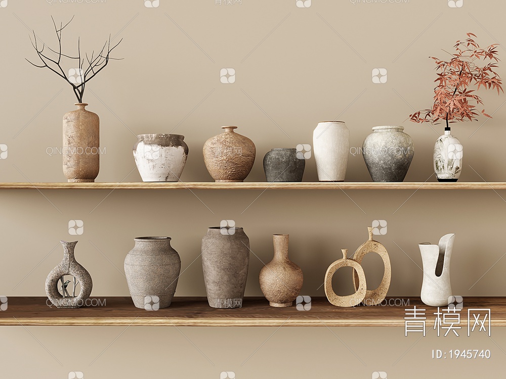 陶瓷，器皿，摆件SU模型下载【ID:1945740】