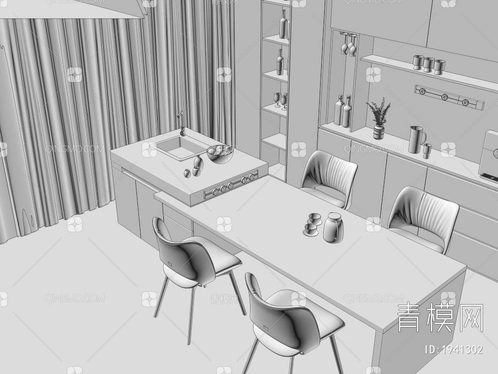 餐厅3D模型下载【ID:1941302】