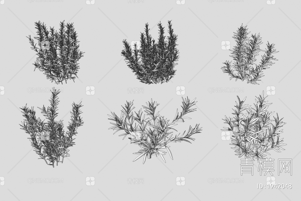 景观灌木植物，绿植花草，庭院植物3D模型下载【ID:1942048】