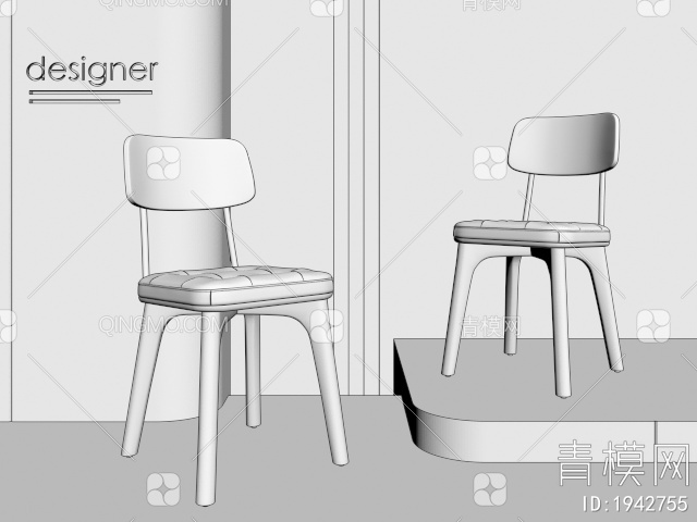 餐椅3D模型下载【ID:1942755】
