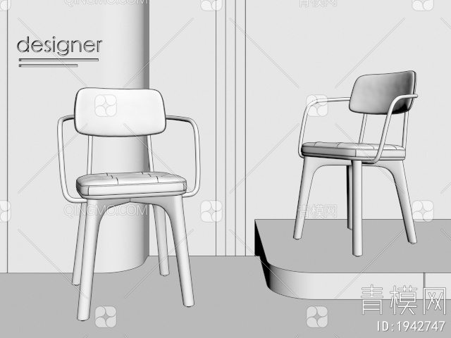 餐椅3D模型下载【ID:1942747】