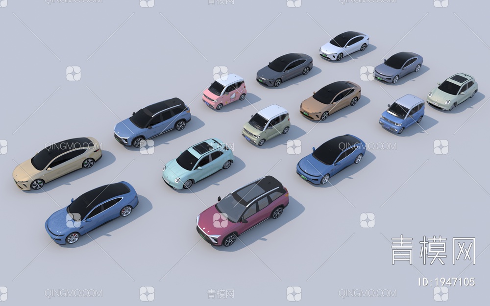 电动汽车合集3D模型下载【ID:1947105】
