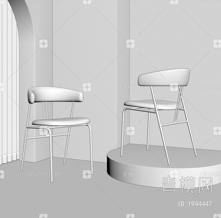 餐椅 单椅  休闲椅组合3D模型下载【ID:1944447】