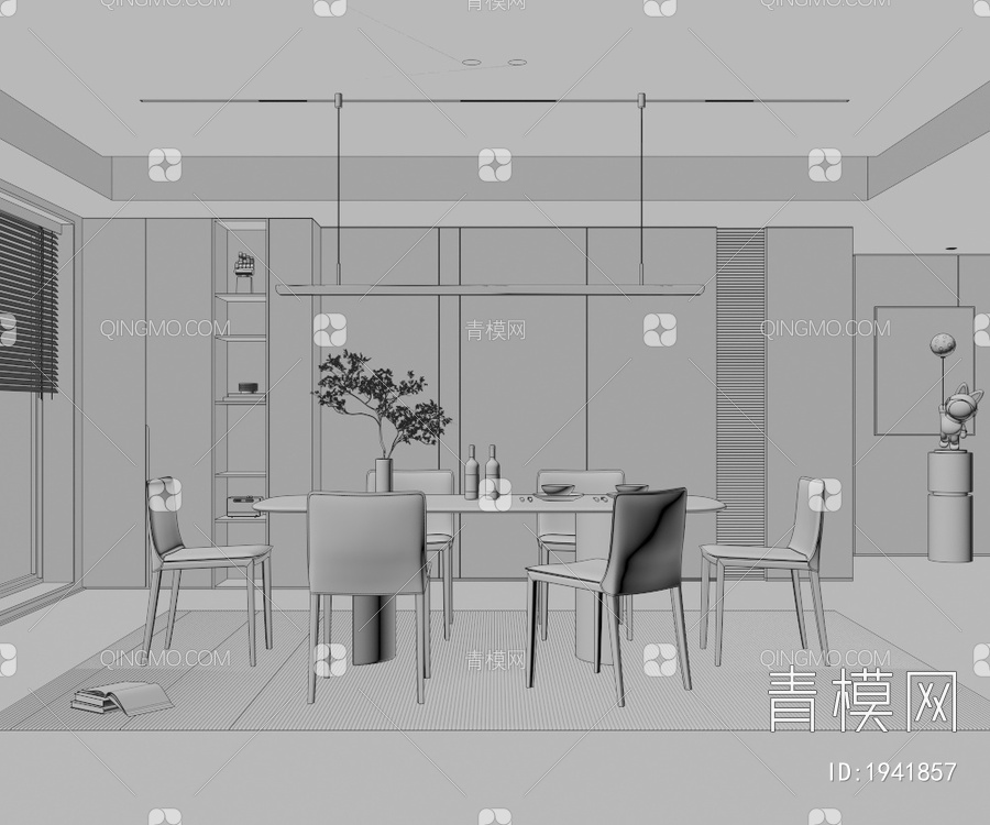 餐厅3D模型下载【ID:1941857】