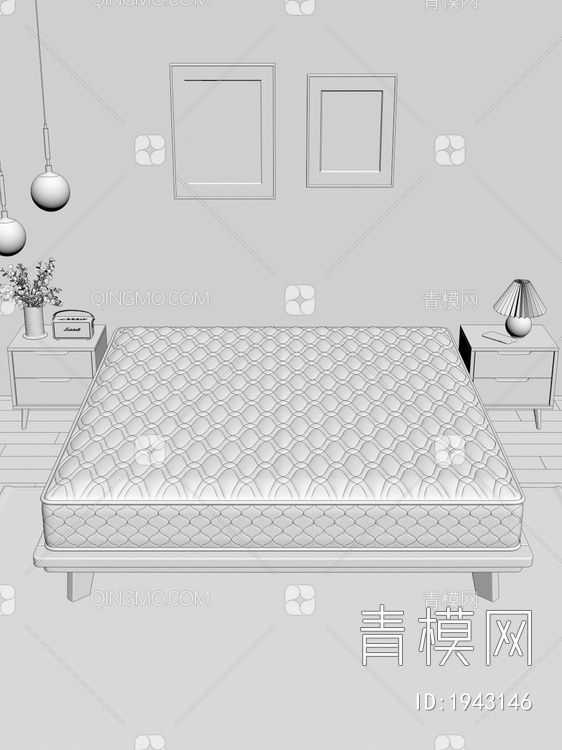 床垫3D模型下载【ID:1943146】