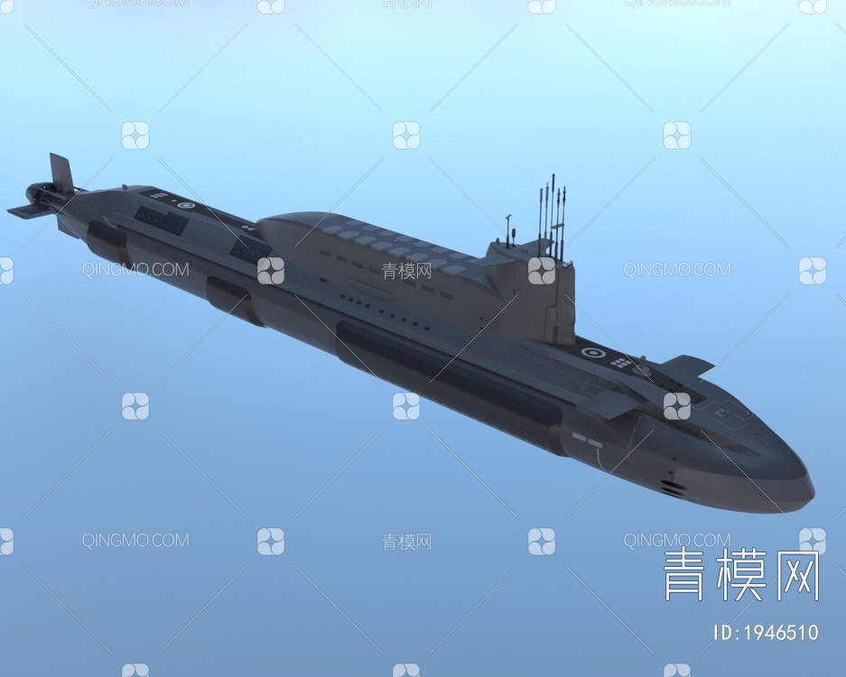 中国海军核攻击潜艇3D模型下载【ID:1946510】