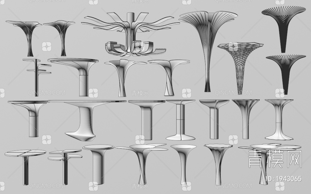 异形柱子 装饰柱合集3D模型下载【ID:1943065】
