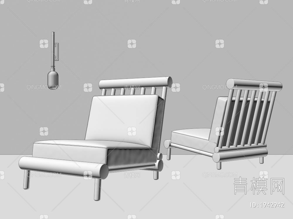沙发椅3D模型下载【ID:1942942】