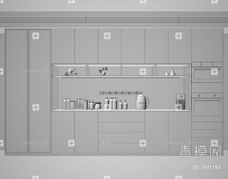 餐边柜3D模型下载【ID:1941194】