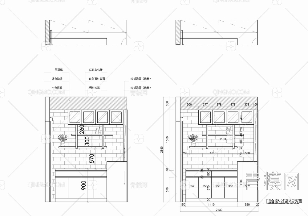 120㎡三居室家装室内施工图 家装 私宅 样板房 平层【ID:1946667】