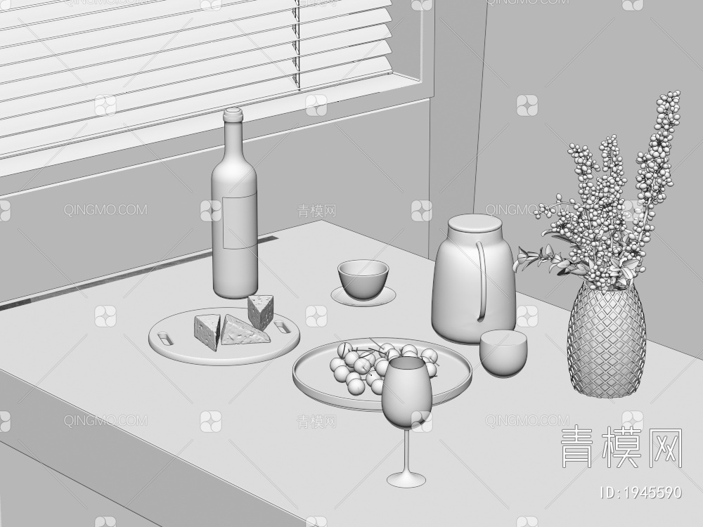 食物 水果摆件3D模型下载【ID:1945590】