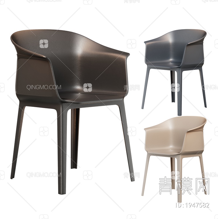 MINOTTI餐椅组合3D模型下载【ID:1947582】