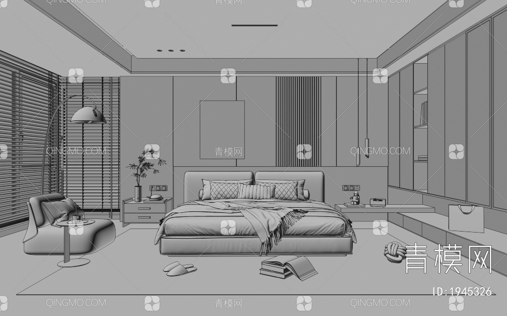 卧室3D模型下载【ID:1945326】