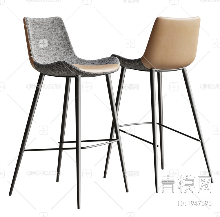 吧椅 吧台椅 吧凳3D模型下载【ID:1947696】