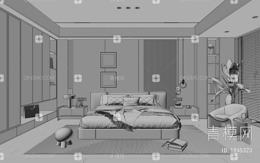 卧室3D模型下载【ID:1945323】