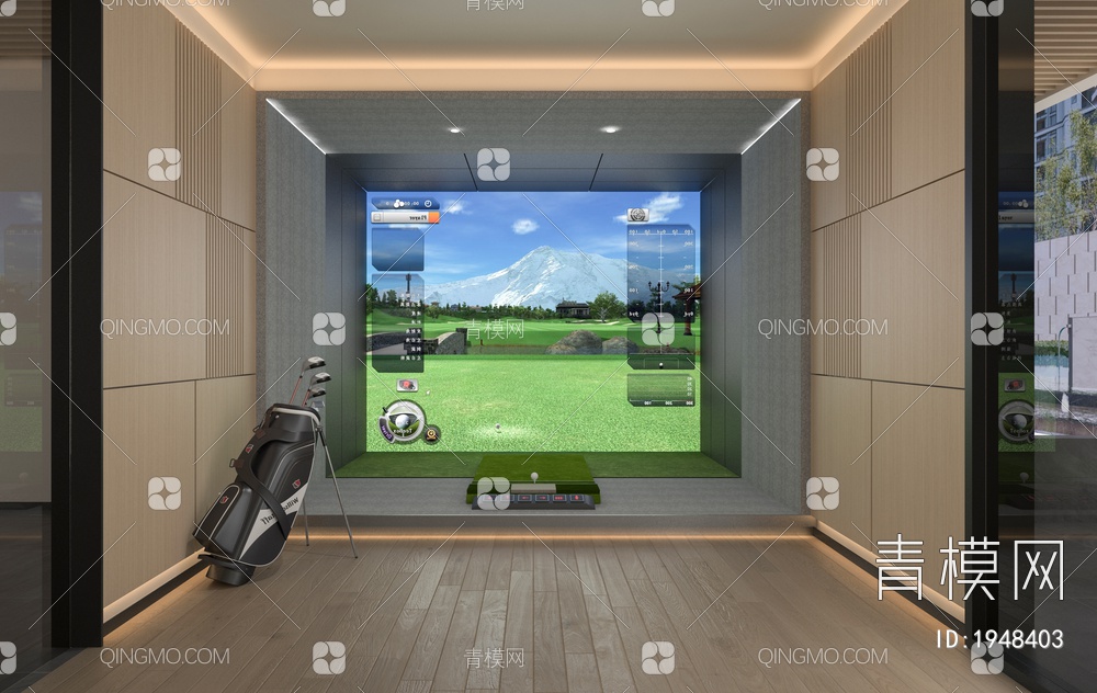 高尔夫球室3D模型下载【ID:1948403】