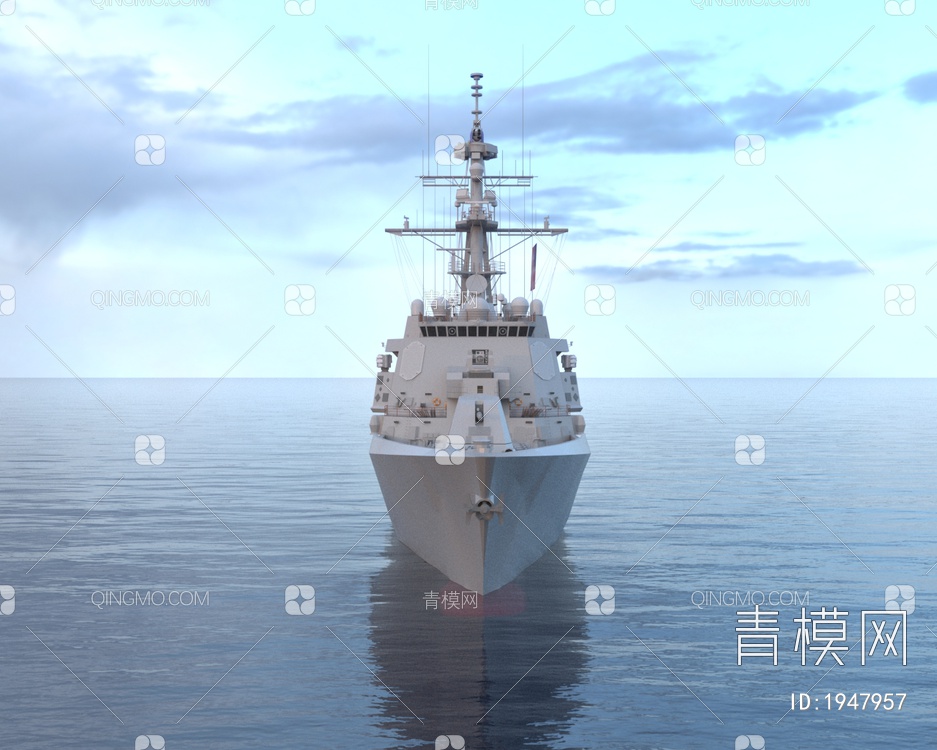 美国海军新升级驱逐舰阿利伯克3D模型下载【ID:1947957】