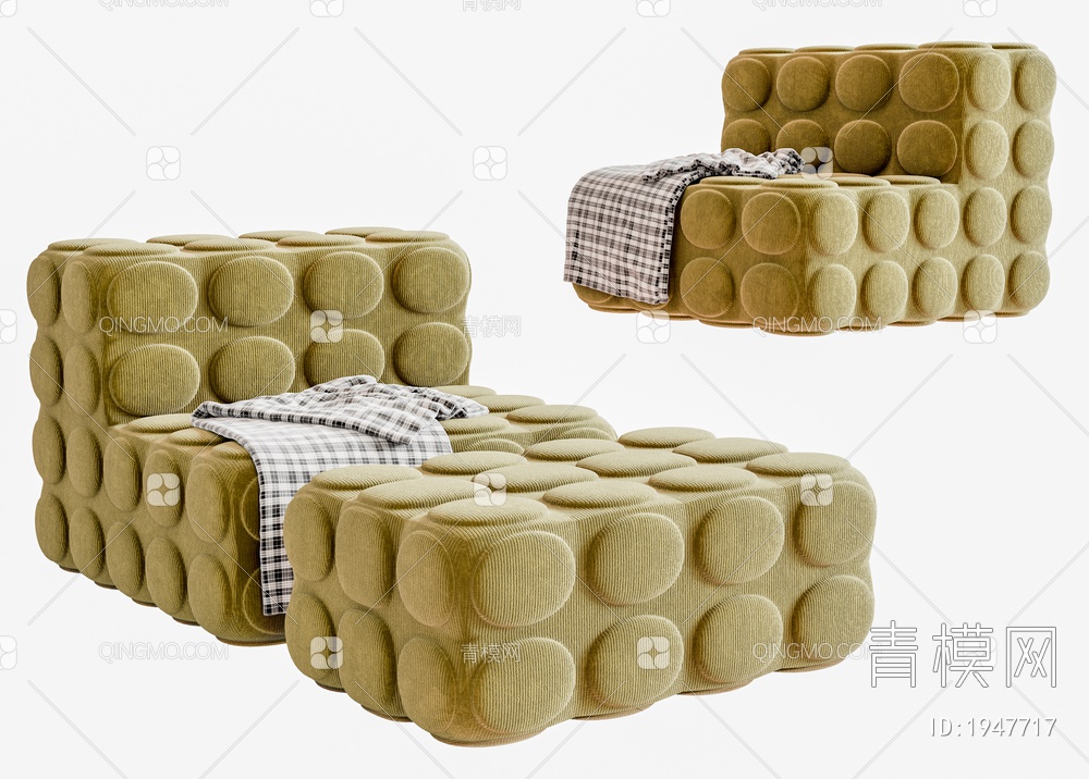 单人沙发3D模型下载【ID:1947717】