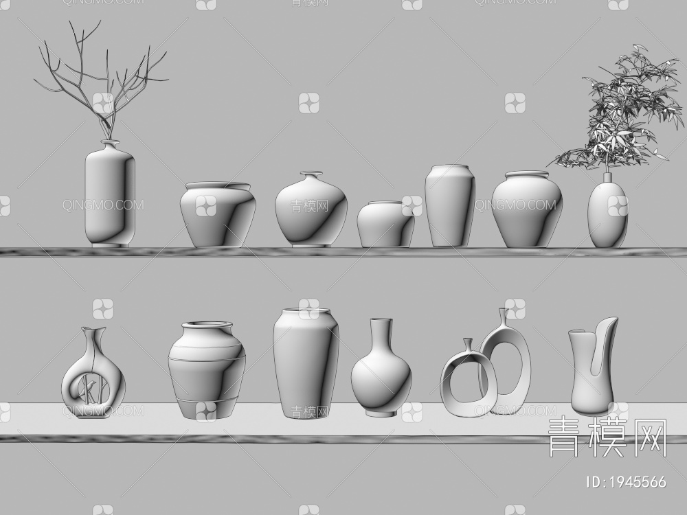 陶瓷，器皿，摆件3D模型下载【ID:1945566】
