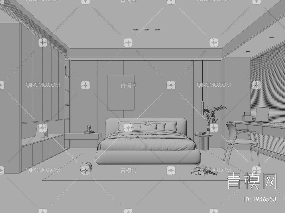 卧室3D模型下载【ID:1946553】