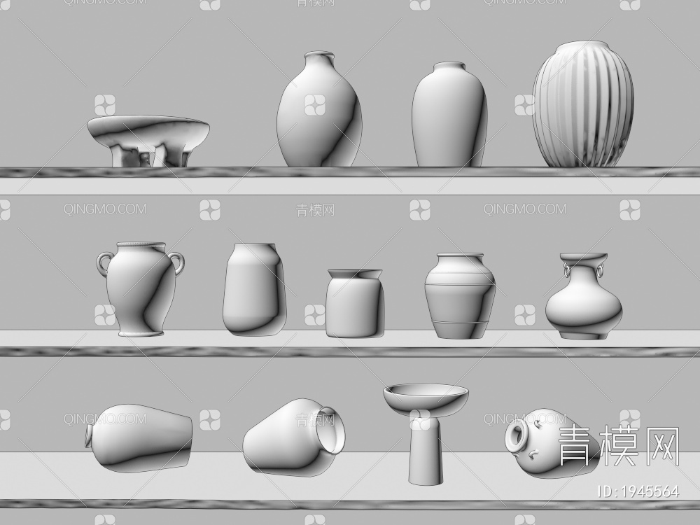 陶瓷，器皿3D模型下载【ID:1945564】
