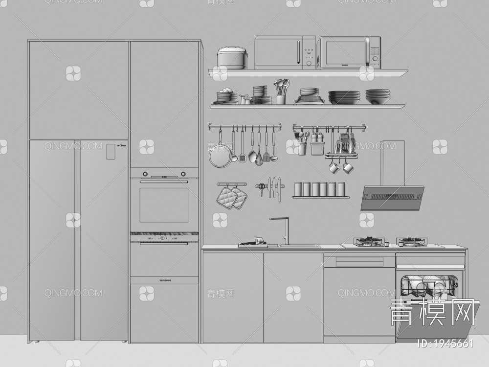 厨房用品3D模型下载【ID:1945661】