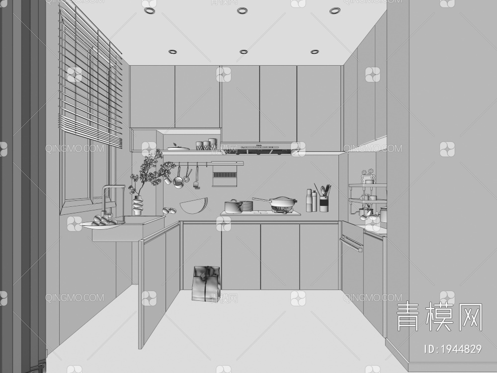 厨房3D模型下载【ID:1944829】
