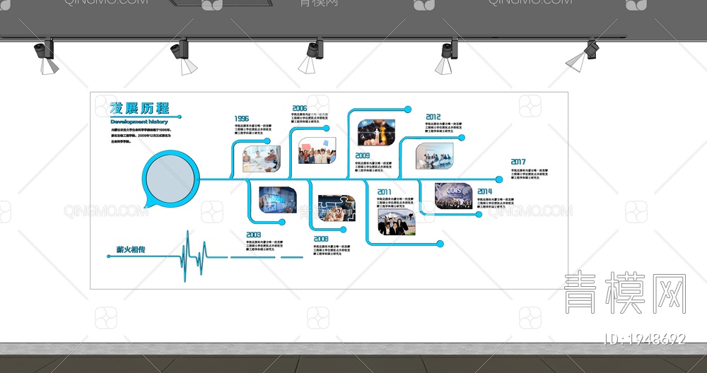 企业文化墙_墙面装饰SU模型下载【ID:1948692】