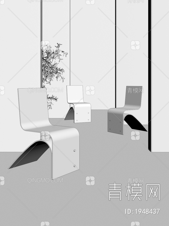亚克力休闲椅3D模型下载【ID:1948437】