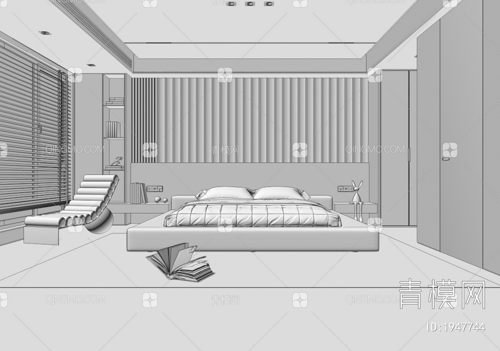 卧室3D模型下载【ID:1947744】