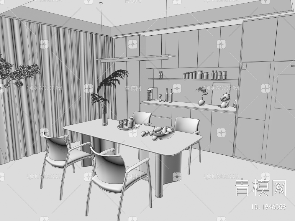餐厅3D模型下载【ID:1946558】