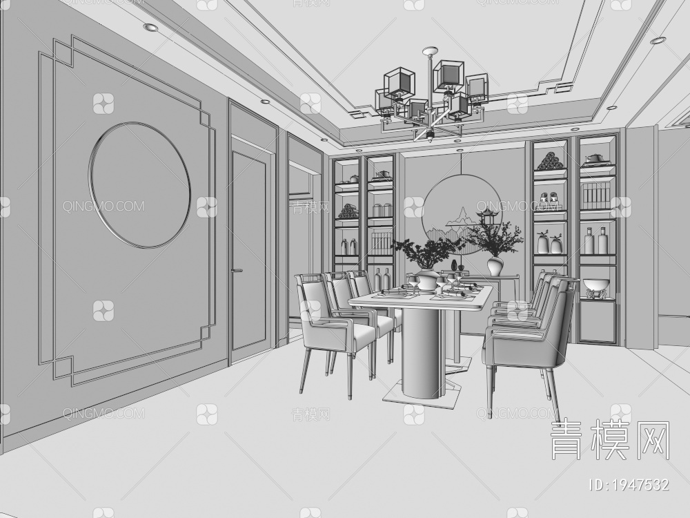 客餐厅3D模型下载【ID:1947532】