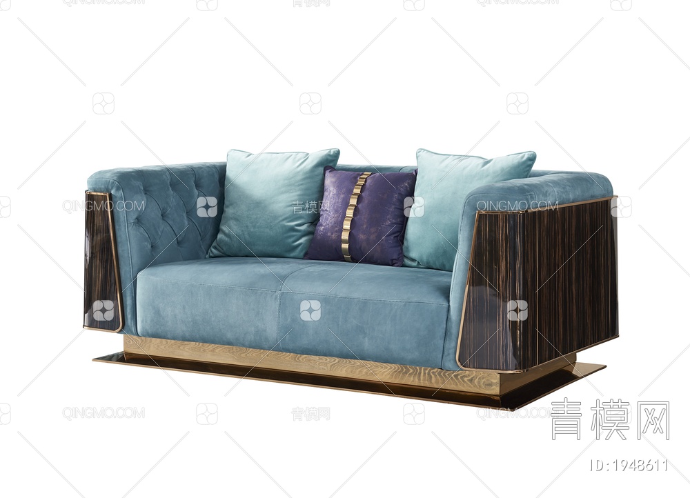 单体沙发 双人位3D模型下载【ID:1948611】