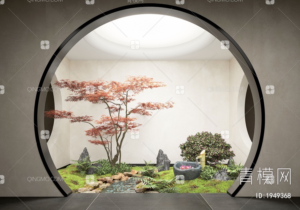 天井庭院景观3D模型下载【ID:1949368】