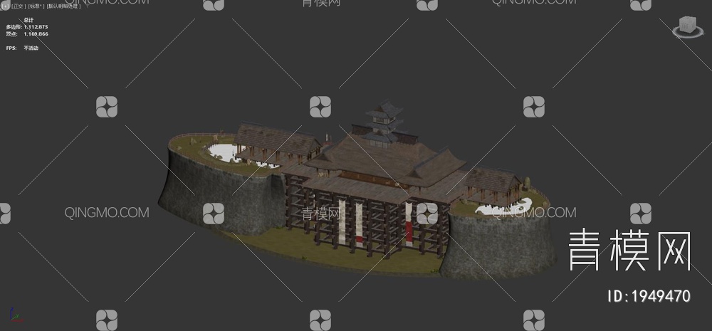 东方古代防御建筑-城堡3D模型下载【ID:1949470】