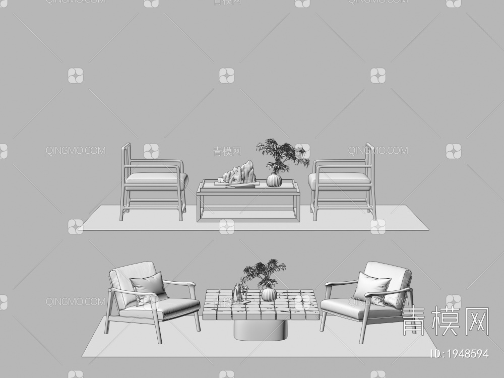 休闲椅 户外椅3D模型下载【ID:1948594】