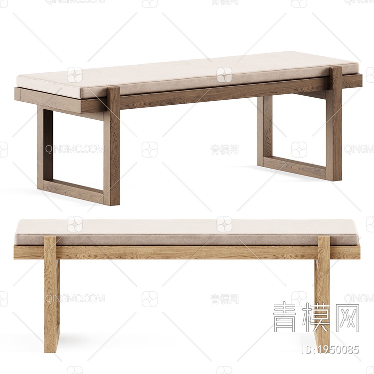 实木长凳3D模型下载【ID:1950085】