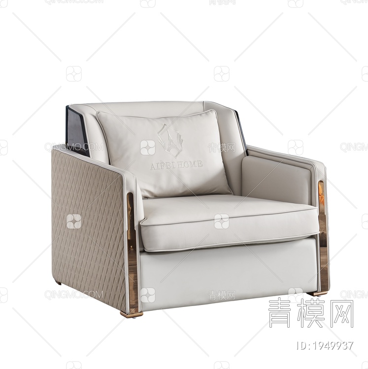 沙发 单人位3D模型下载【ID:1949937】
