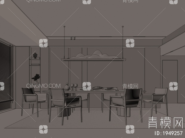 餐厅3D模型下载【ID:1949257】