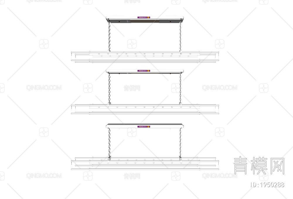 阳台自动升降晾衣架SU模型下载【ID:1950288】