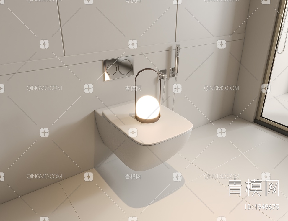马桶 坐便器 花洒 浴室柜3D模型下载【ID:1949675】