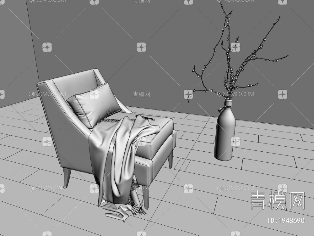 休闲椅3D模型下载【ID:1948690】