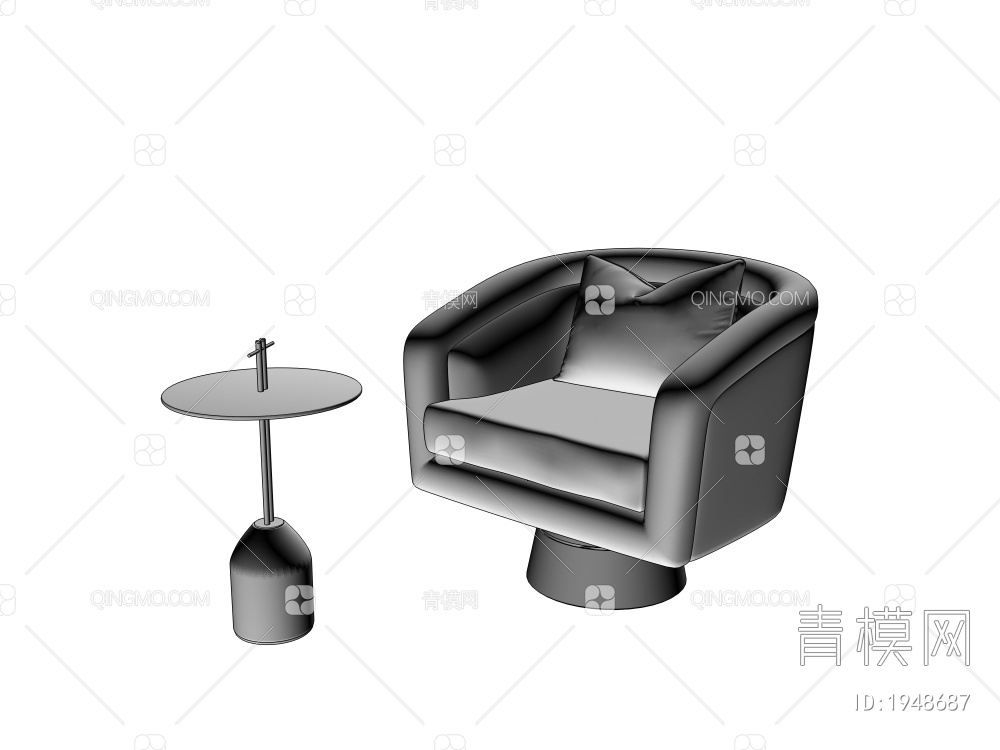 休闲椅3D模型下载【ID:1948687】